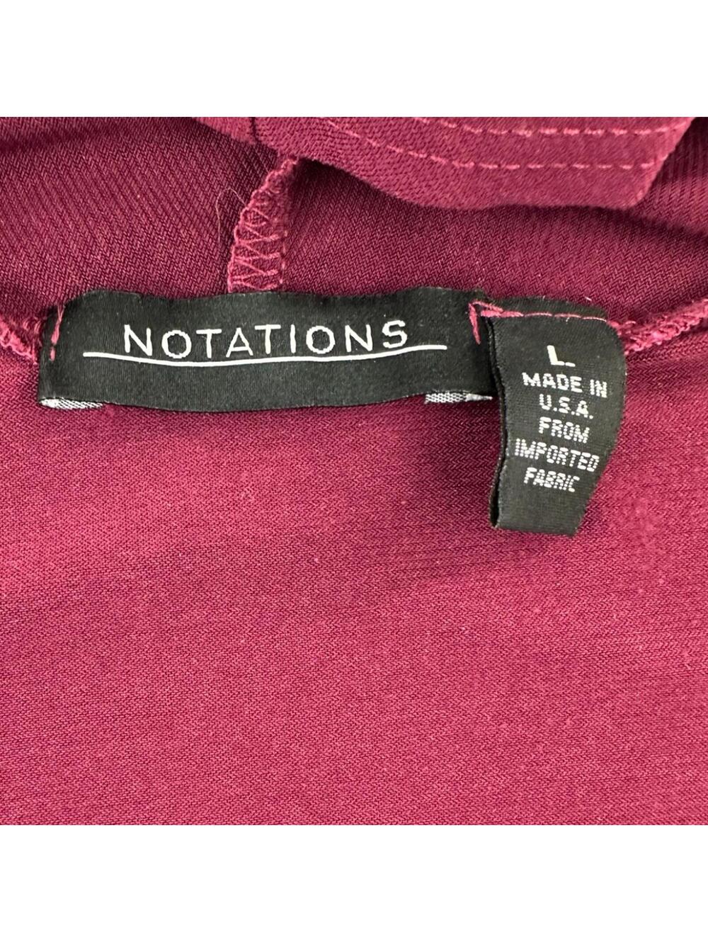 Notations Magenta Cardigan & Ruffled Abstract Layered Set - Picture 6 of 7